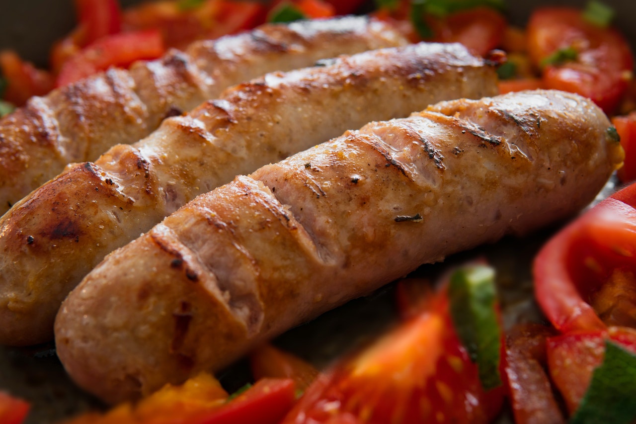 Grilled Rabbit Sausage Over Penne Pasta Recipe